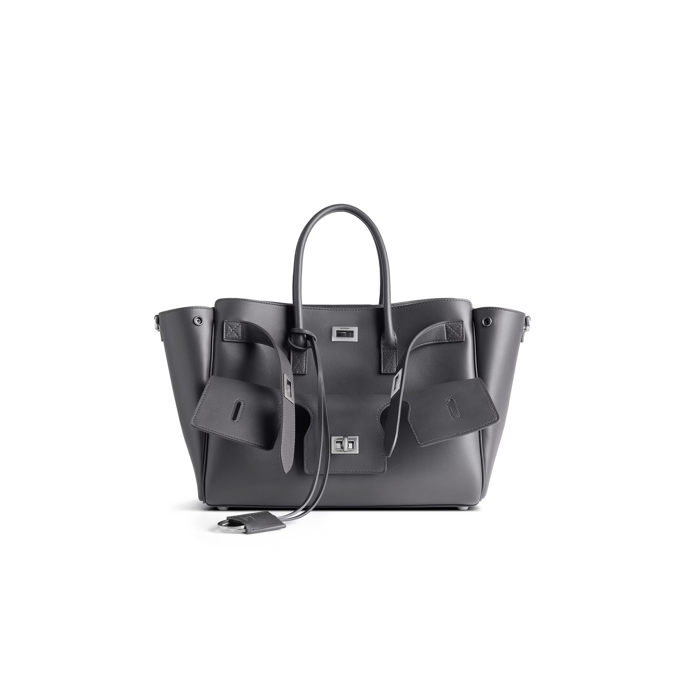 BALENCIAGA WOMEN'S BEL AIR CARRY ALL BAG SMALL IN GREY 8356892ABAW1239 (29.5*20.3*11.9cm) BALENCIAGA WOMEN'S BEL AIR CARRY ALL BAG SMALL IN GREY 8356892ABAW1239 (29.5*20.3*11.9cm)